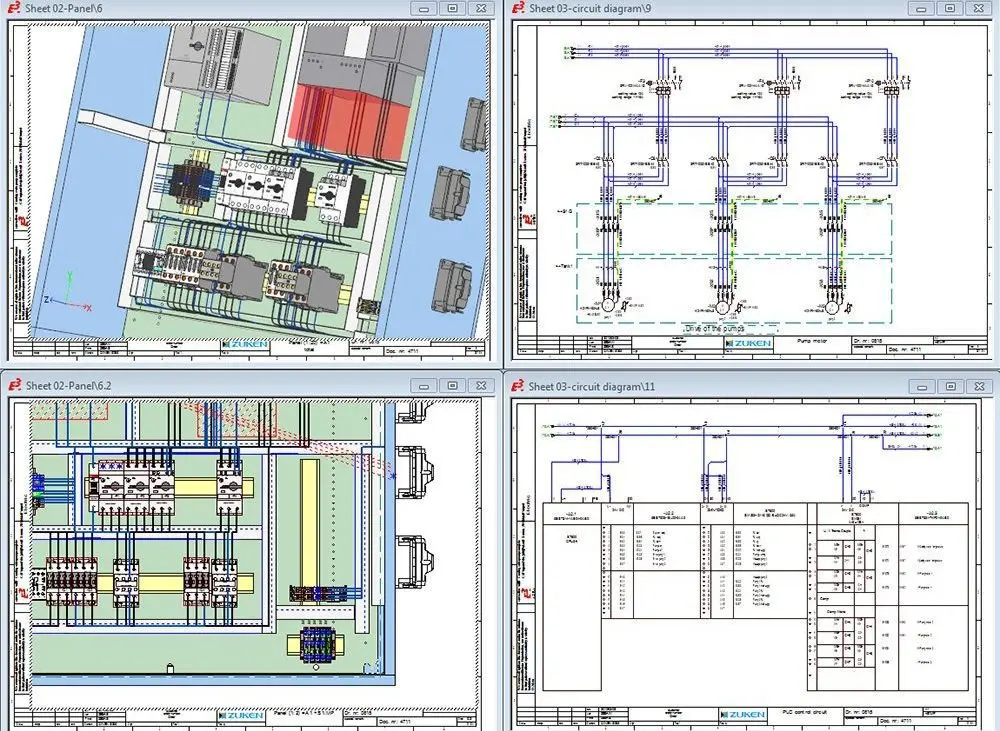 Zuken E3.series electrical schematic and control-panel design environment